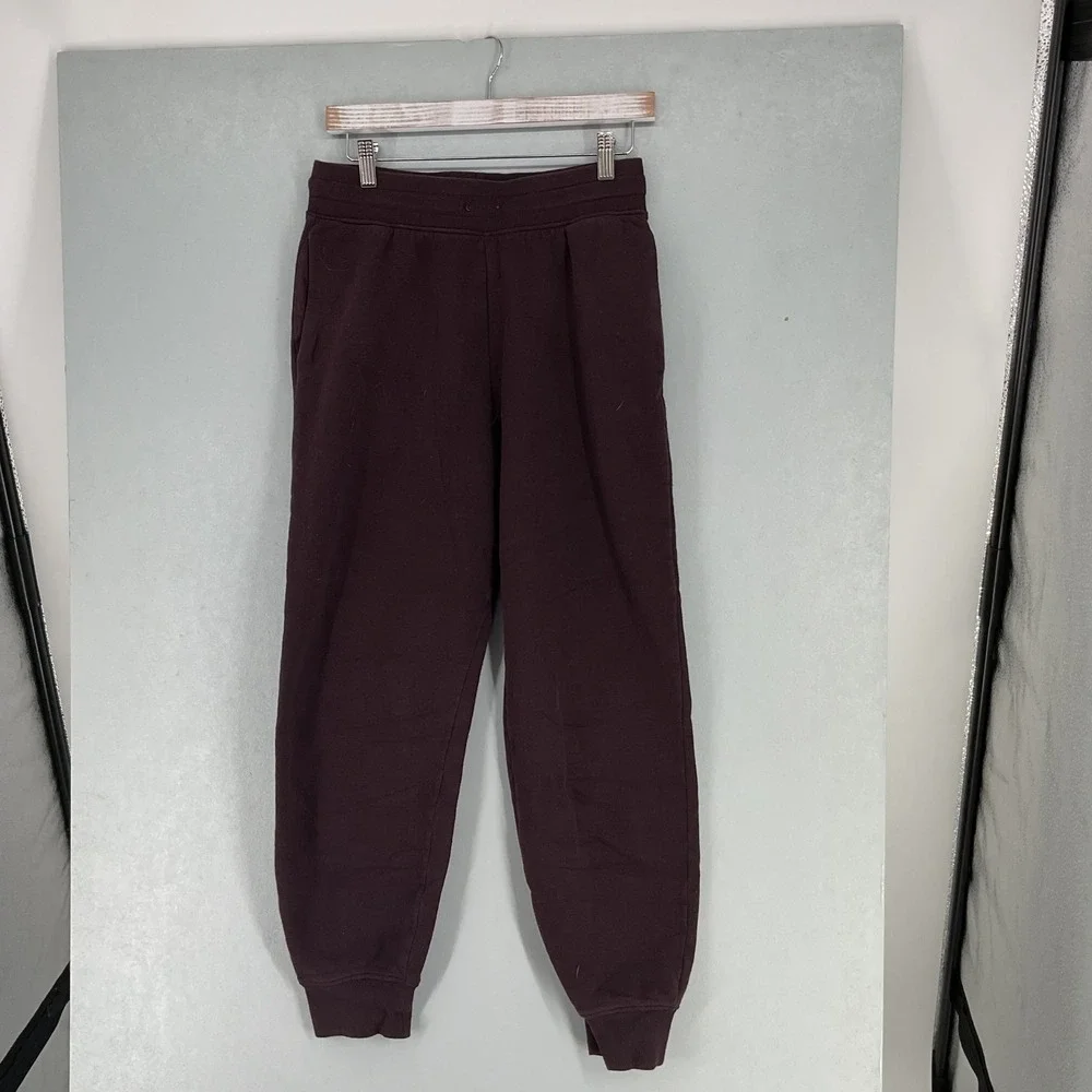 H&M Girls Joggers Burgundy Elastic Waist Cuffed Sweatpants Size 20